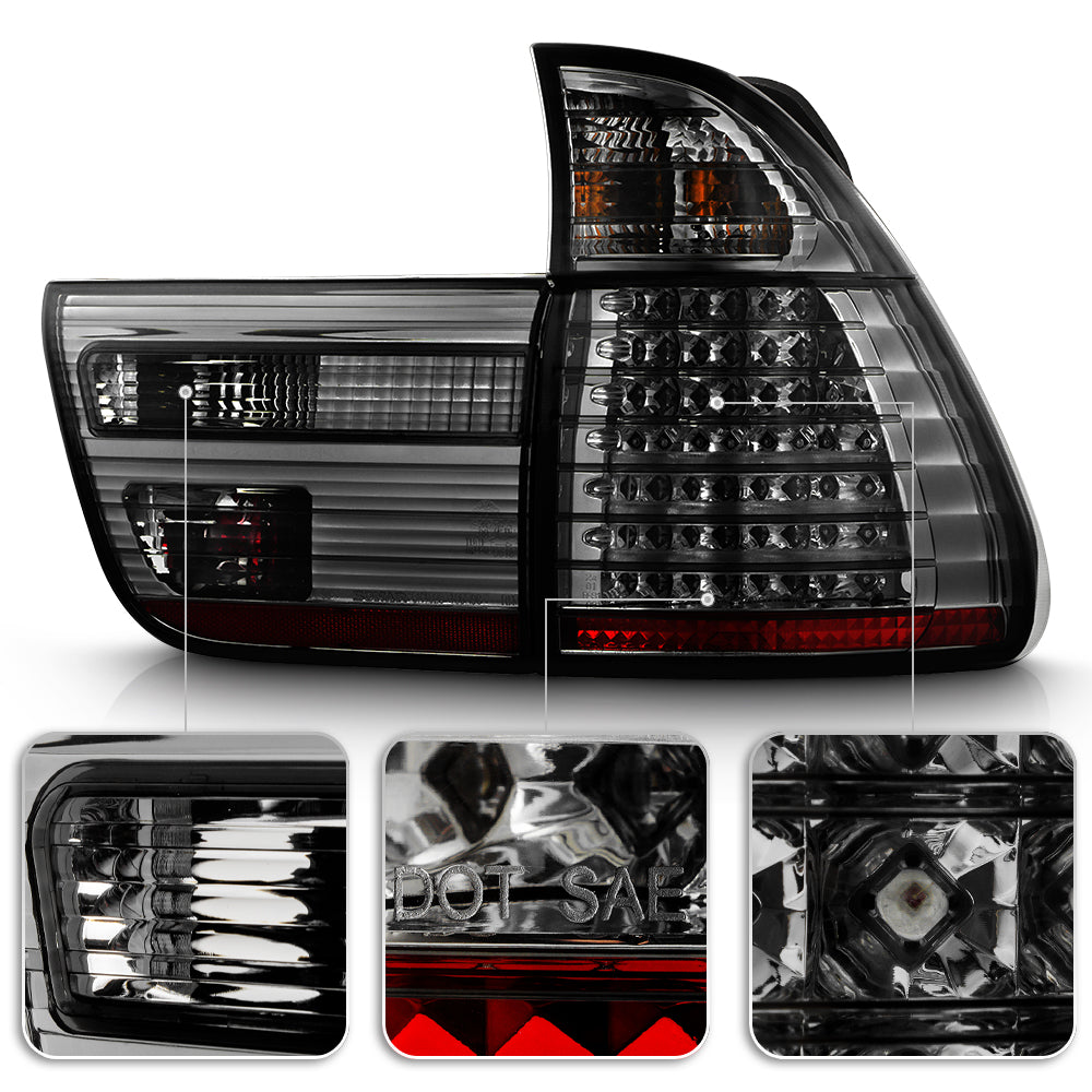 Schwarze LED Rückleuchten für BMW E46 Limo Touring mit DOT SAE Zulassung