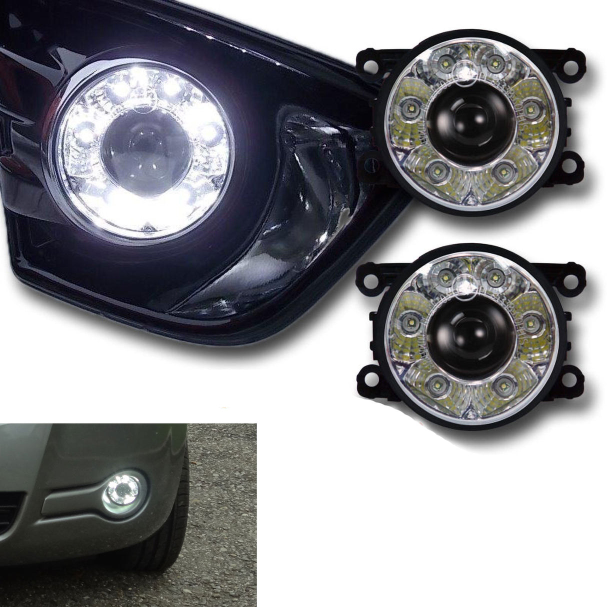 Led Nebelscheinwerfer+Tagfahrlicht für Citroen Ford Opel Peugeot Renault Suzuki