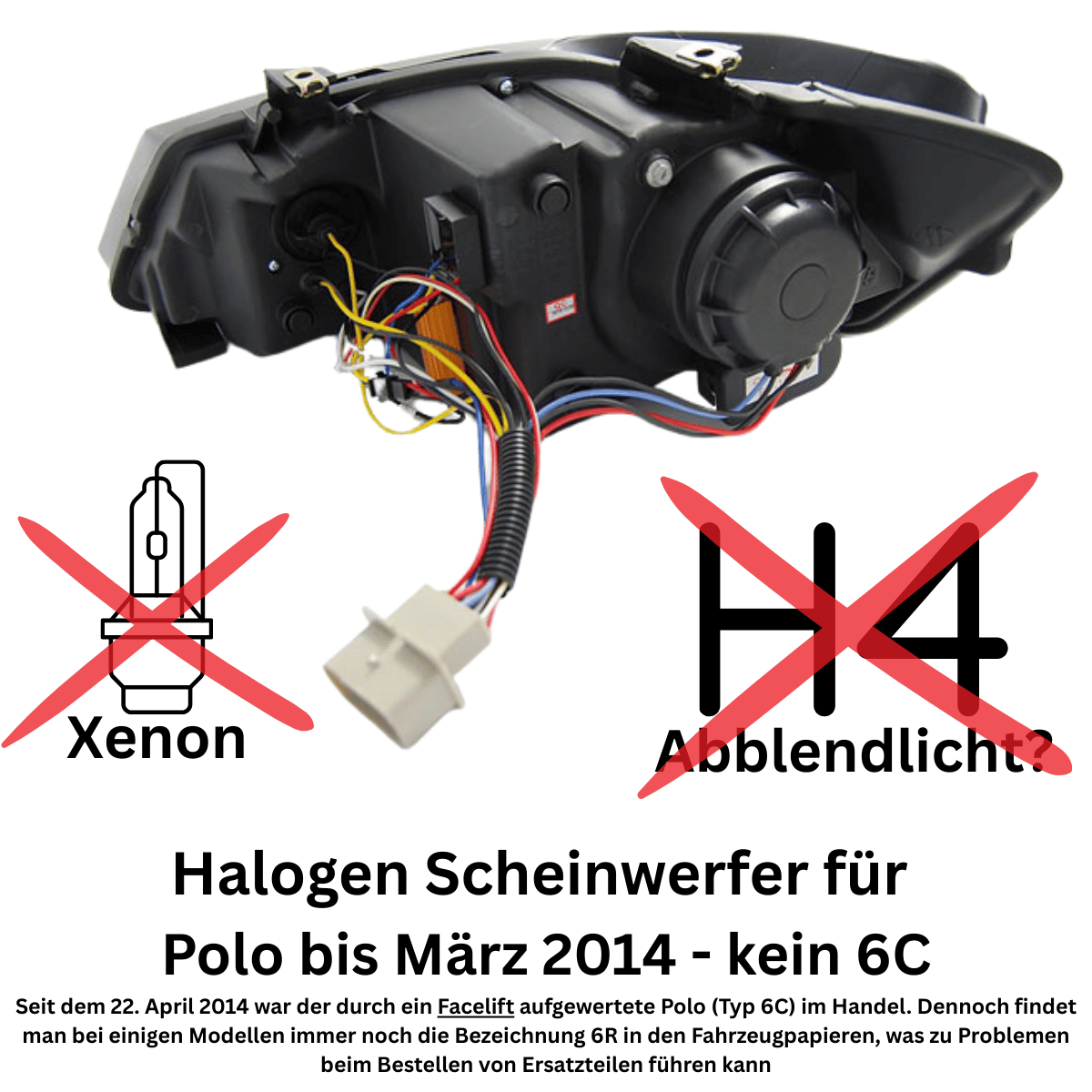 LED Scheinwerfer Set Schwarz für VW Polo 6R 2009–03/2014 mit LED Standlicht