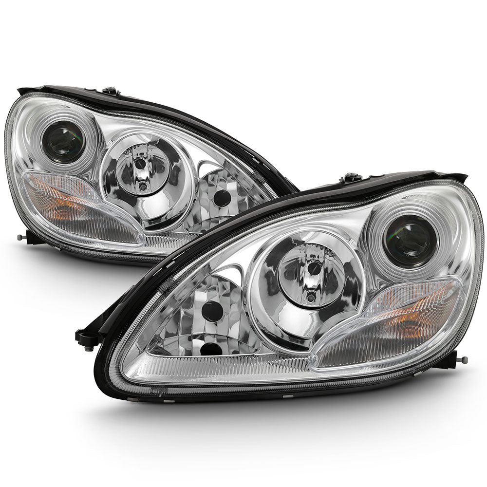 Chrom Scheinwerfer Set für Mercedes S-Klasse W220 Limousine 1998–2002