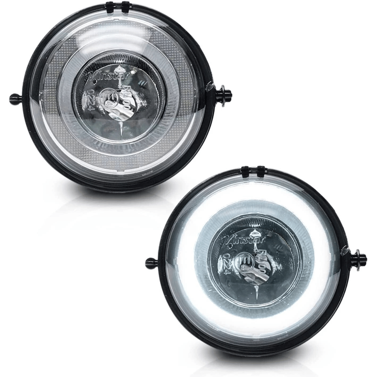 CR-Tuning LED Scheinwerfer mit Ringlicht für KFZ, Paarweise, klare Optik