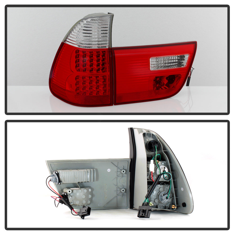 LED Rückleuchten Set in Rot-Weiß für BMW X5 E53 09.1999-10.2003