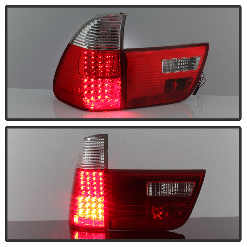 LED Rückleuchten Set in Rot-Weiß für BMW X5 E53 09.1999-10.2003
