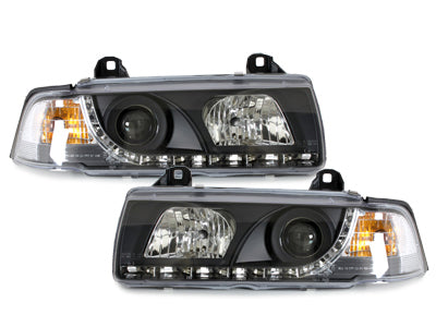 Led Scheinwerfer Set in schwarz für BMW 3er E36 Coupe 12.1990-08.1999