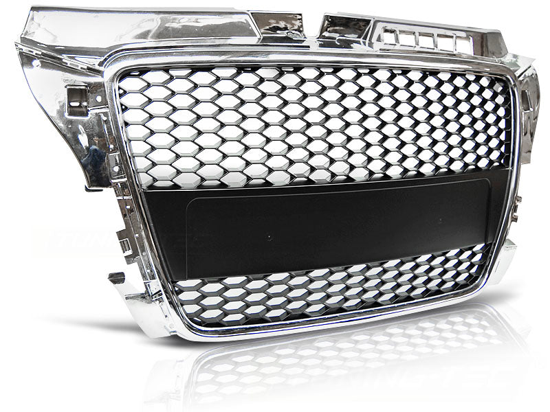 Sportgrill Waben Front Grill für Audi A3 (8P) 04.2008-07.2012 chrom