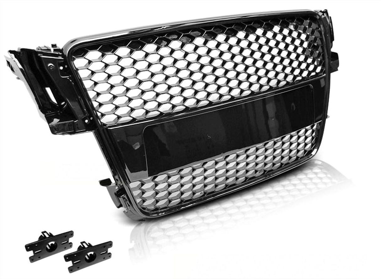 Sportgrill für AUDI A5 S5 T8 2007-06.2011 schwarz glanz