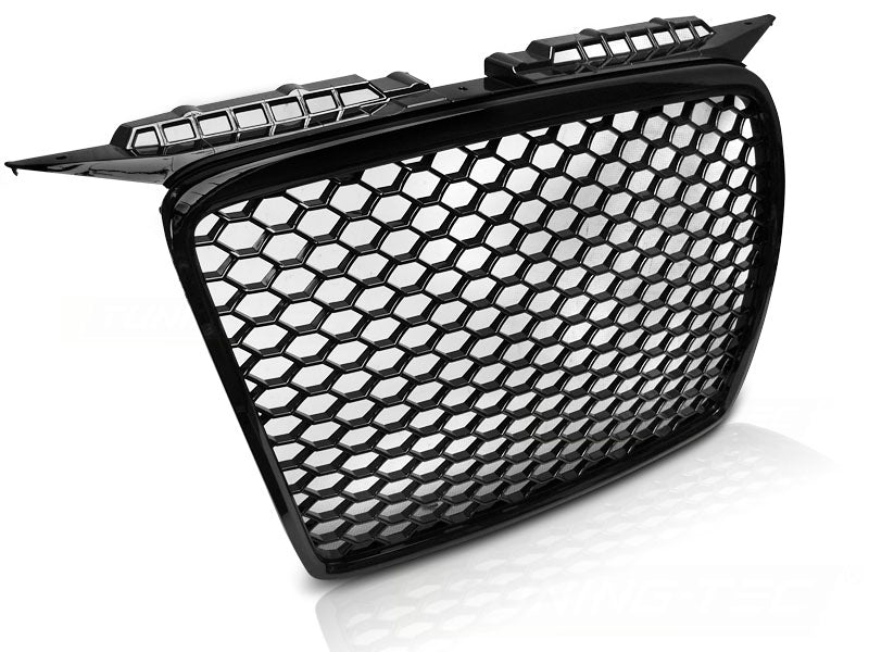 Hochglanz schwarzer Sport Frontgrill Audi A3 8P 2005-2008 mit Kennzeichenhalter