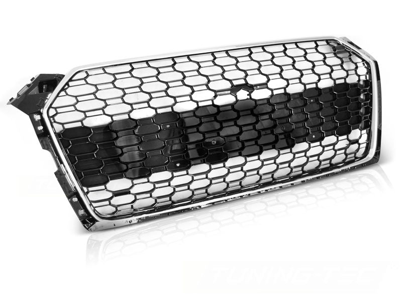 Sport Frontgrill Chrom Schwarz Audi A5 B9 2016-2019 mit Kamera- & PDC-Halter