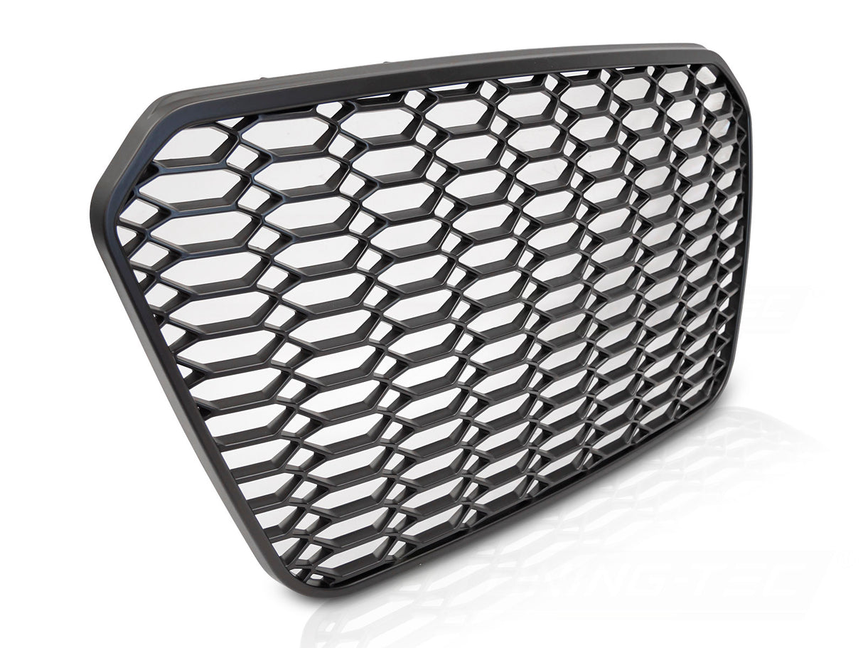 Sport Frontgrill für Audi A6 C7 2011-2014, schwarz, mit Kennzeichenhalter