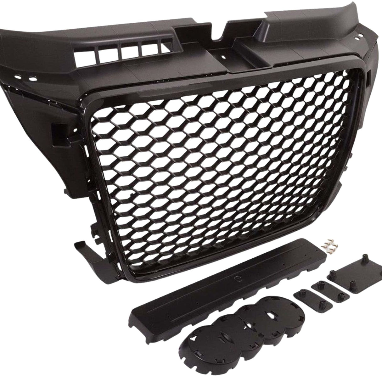 Sport Waben Frontgrill für Audi A3 S3 8P 2008-2012 Rahmen schwarz Glanz