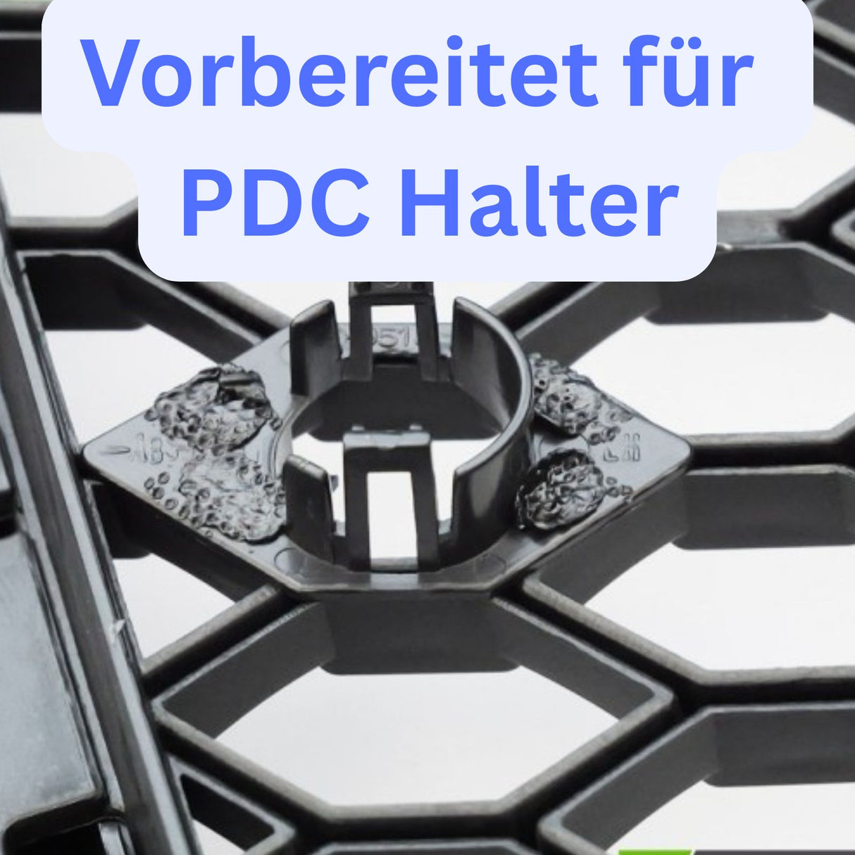 Sport Waben Frontgrill für Audi A3 S3 8P 2008-2012 Rahmen schwarz Glanz