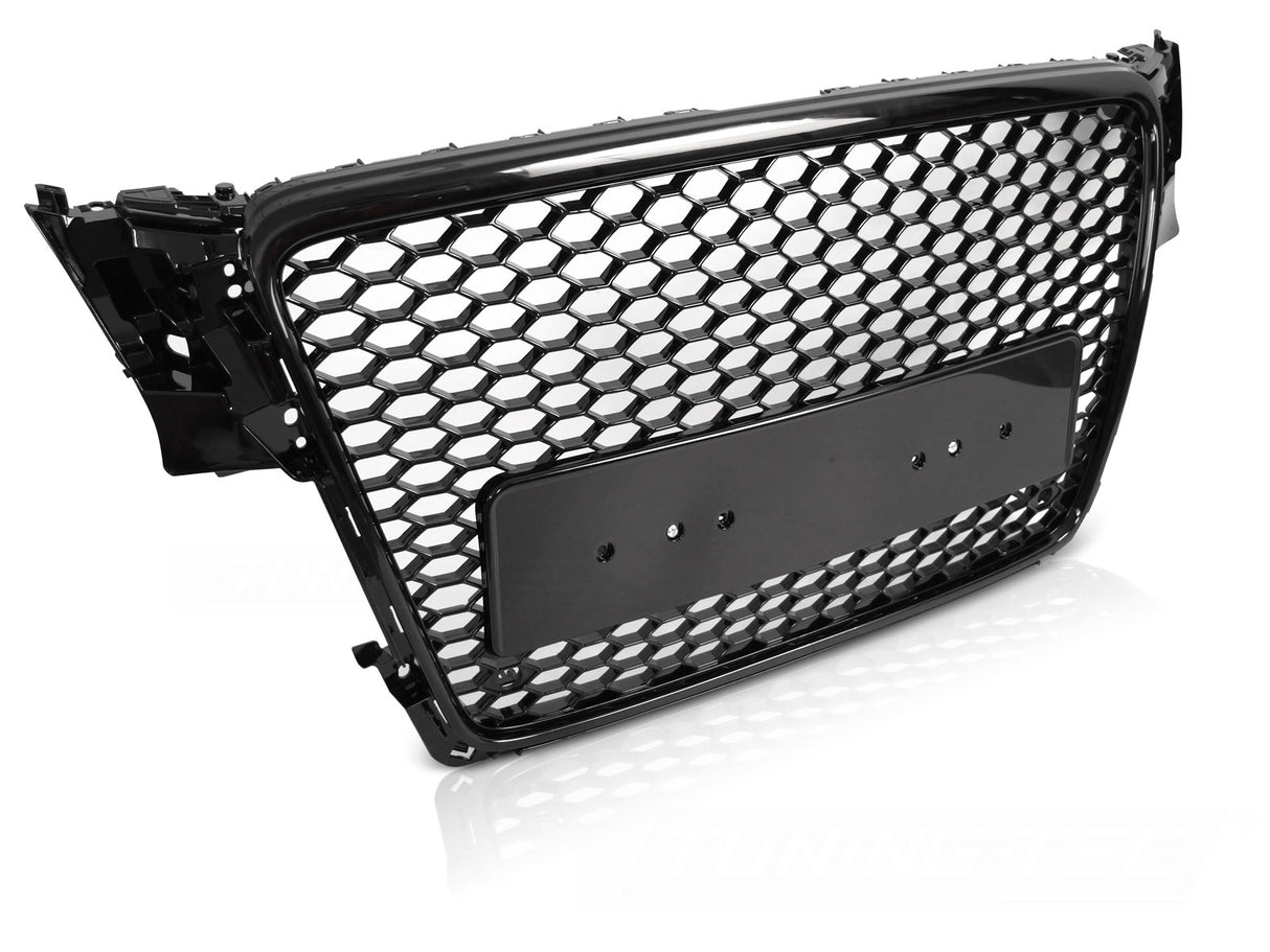 Sport Kühlergrill Audi A4 S4 B8 2008-2011 schwarz glänzend mit PDC Halter