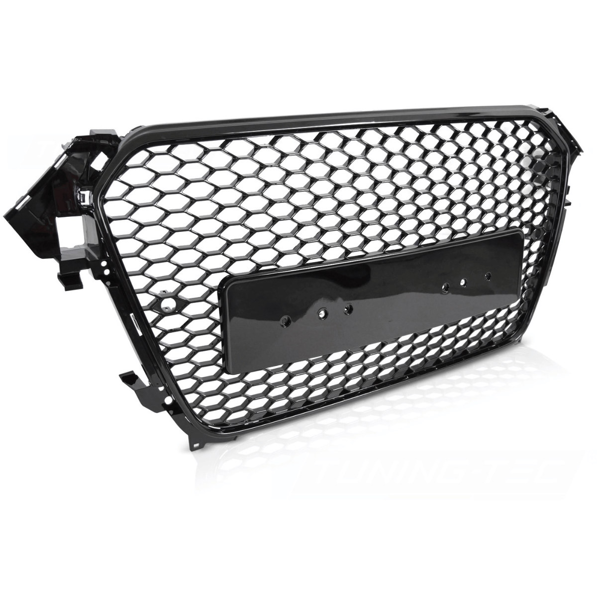 Sport Kühlergrill für Audi A4 S4 B8 2012-2015 Frontgrill Glanz Schwarz PDC