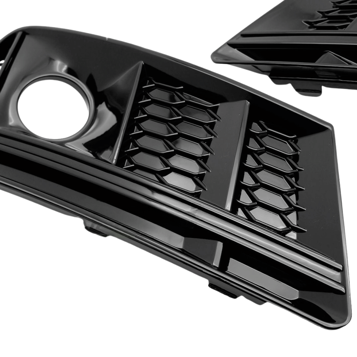 Nebelscheinwerfer Gitter Set für Audi A4 B9 2015-2019 Blende Glanz Schwarz
