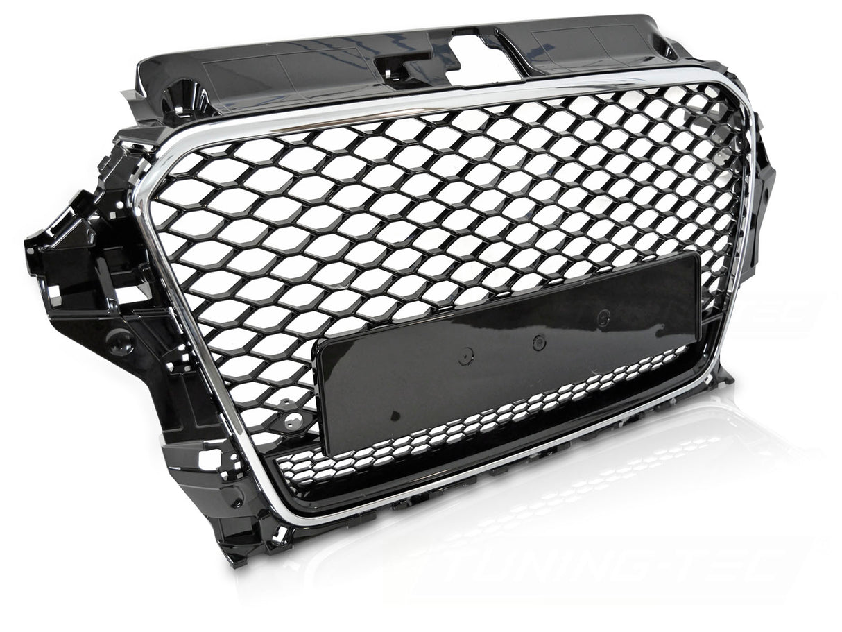 Sport Kühlergrill Audi A3 8V 2012-2016 Schwarz Glanz Chrom PDC Aufnahme