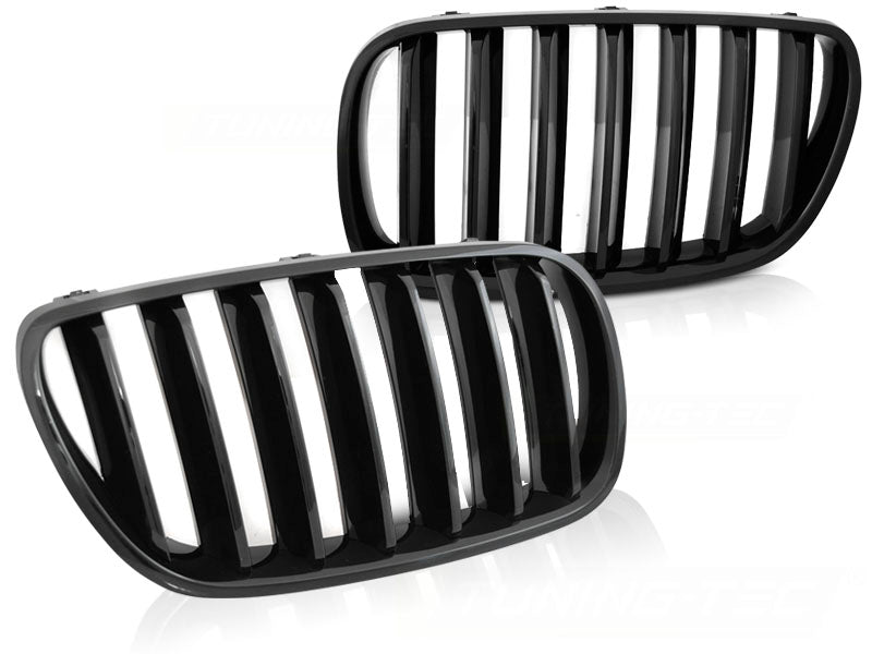 Frontgrill Nieren Set Schwarz Glanz, Tuning Zubehör für BMW X3 E83 LCI