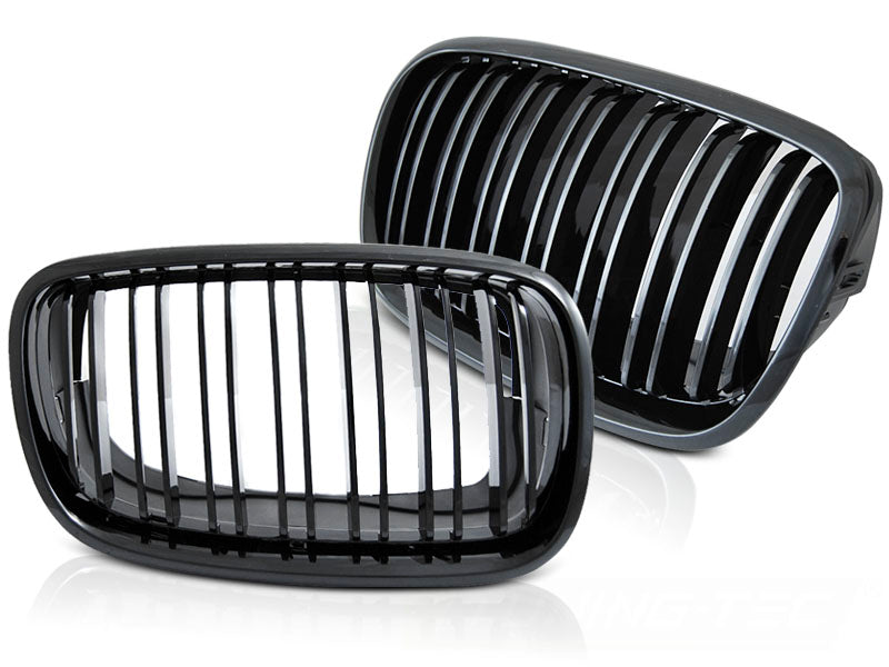 Sport Kühlergrill Doppelsteg für BMW X5 E70 X6 E71 2008-2014 Glossy Schwarz