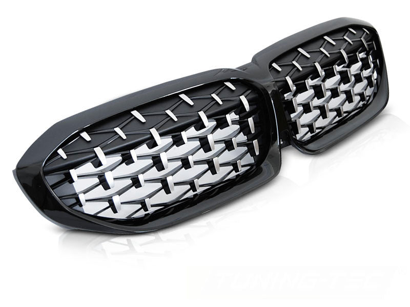 grill Diamond Glanzschwarz, Front Niere Tuning Zubehör für BMW 3er G20 G21 Kühler