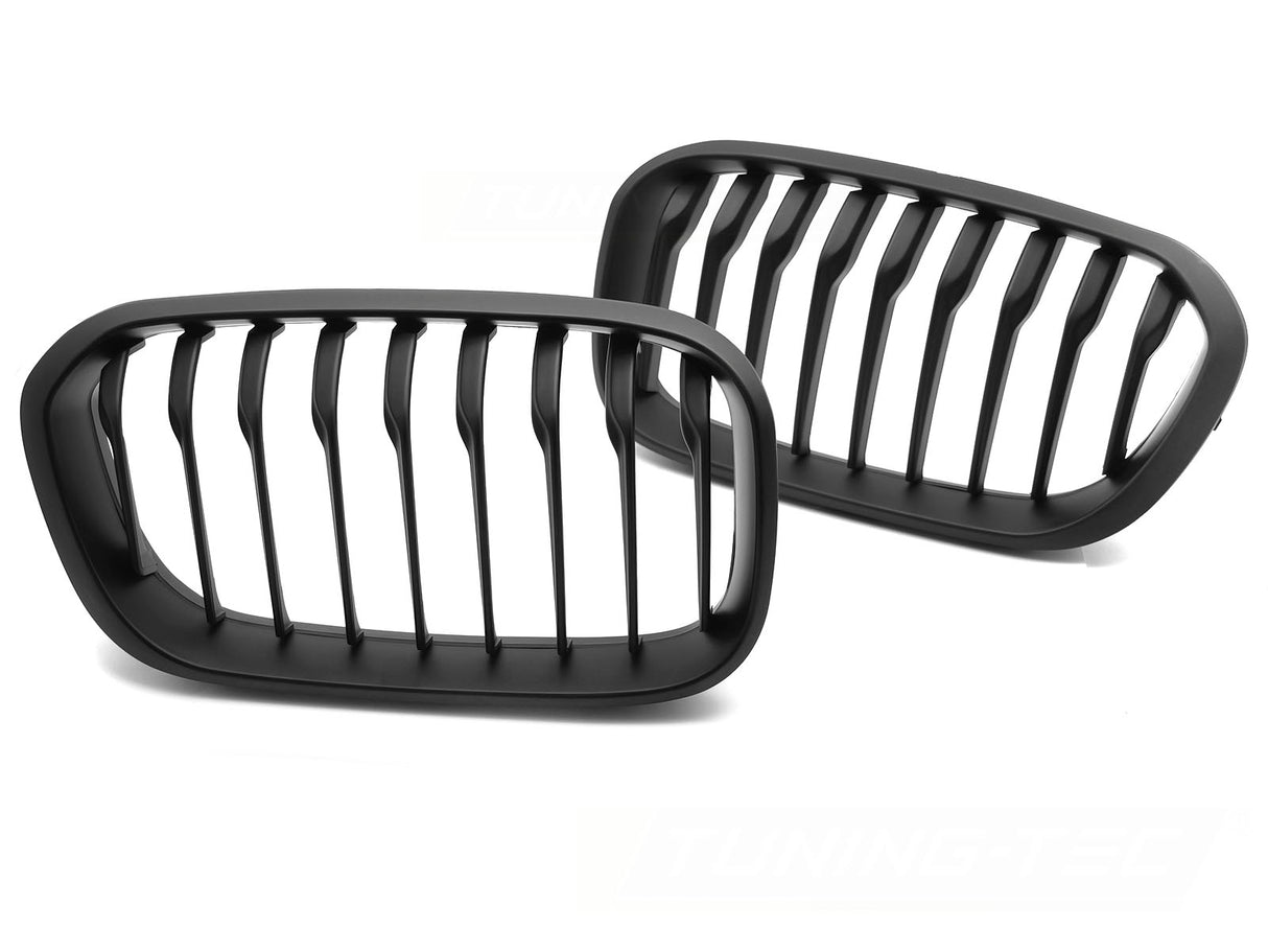 Schwarzes Sport Frontgrill Nieren Set für BMW 1er F20 F21 LCI 2015-2018 Tuning Zubehör