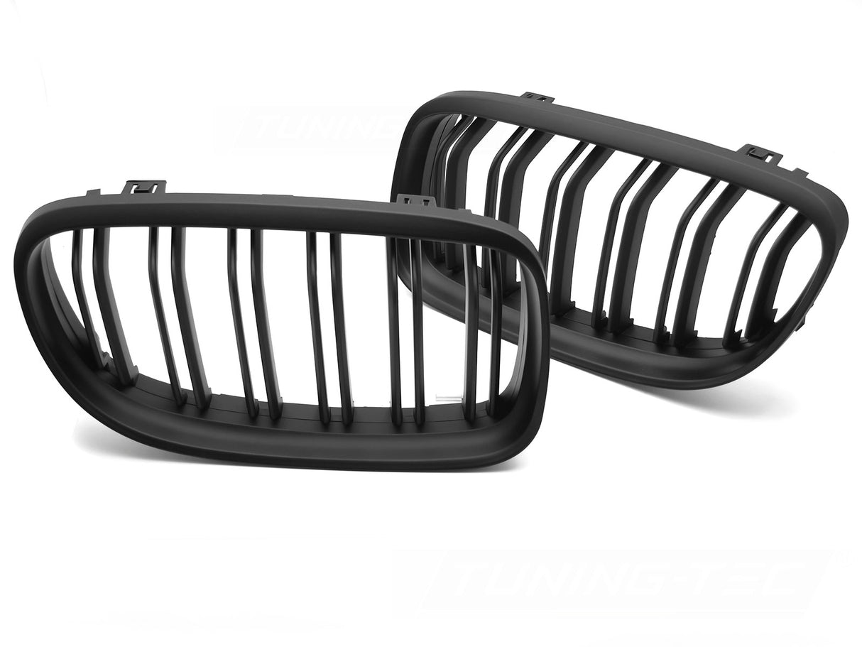 Schwarzer Doppelsteg Sport Kühlergrill für BMW 3er E90 E91 LCI 2009-2011 Tuning