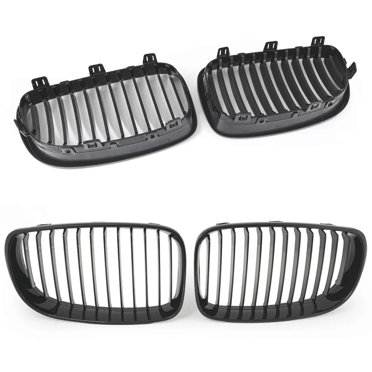 Sport Kühlergrill Set für BMW 1er E87 2004-2007 schwarz Glanz Nieren Front