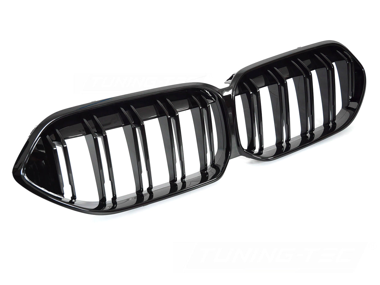 Sport Kühlergrill Set für BMW F44 Gran Coupe Doppelsteg Nieren Schwarz glänzend