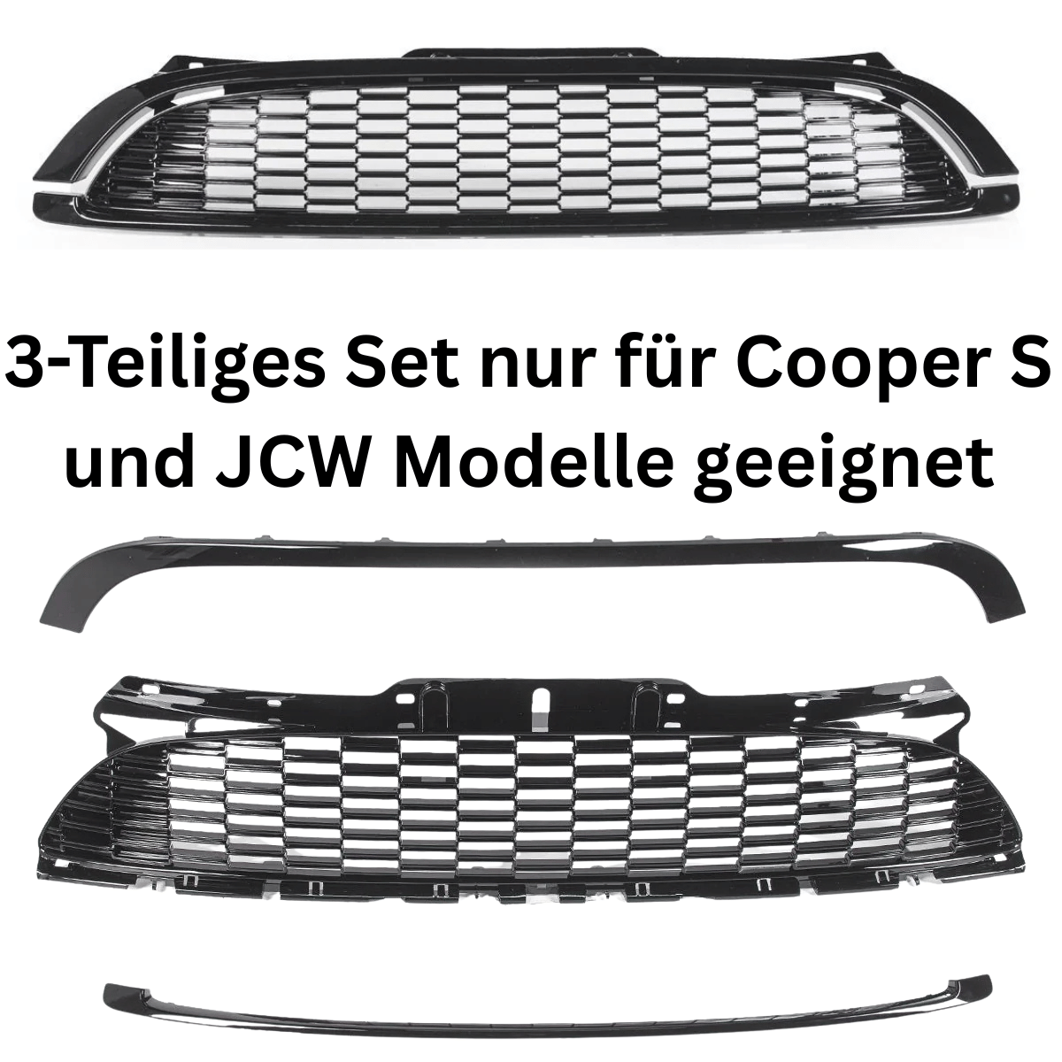 Kühlergrill Sport für MINI Cooper S JCW R55 R56 R57 2006-2014 Glanz Schwarz