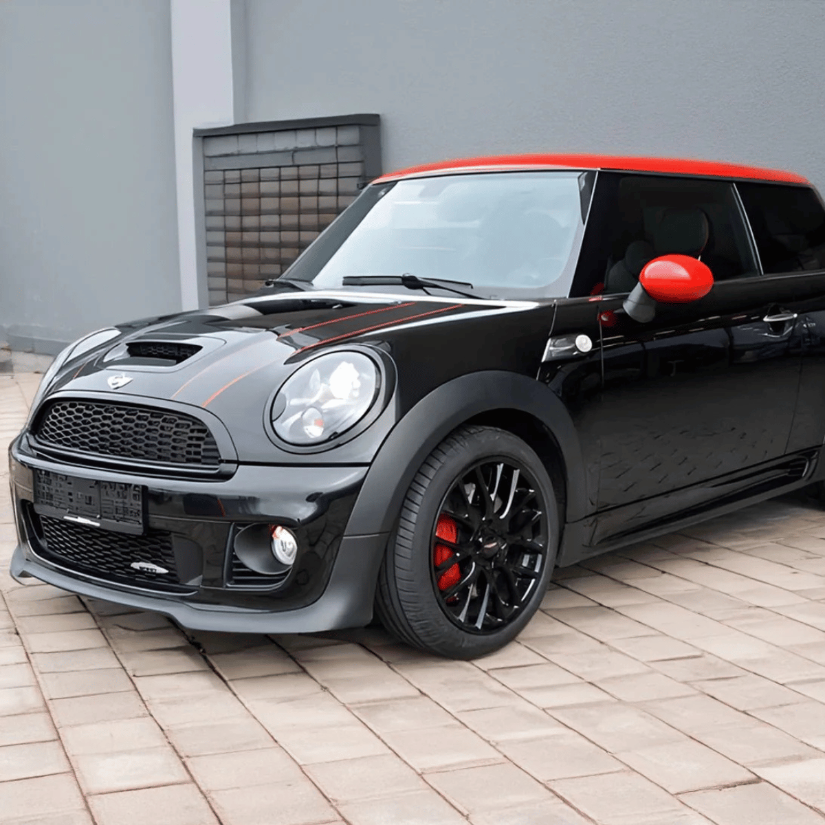 Frontgrill Kühlergrill für MINI Cooper R55 R56 R57 2006-2009 schwarz Glanz