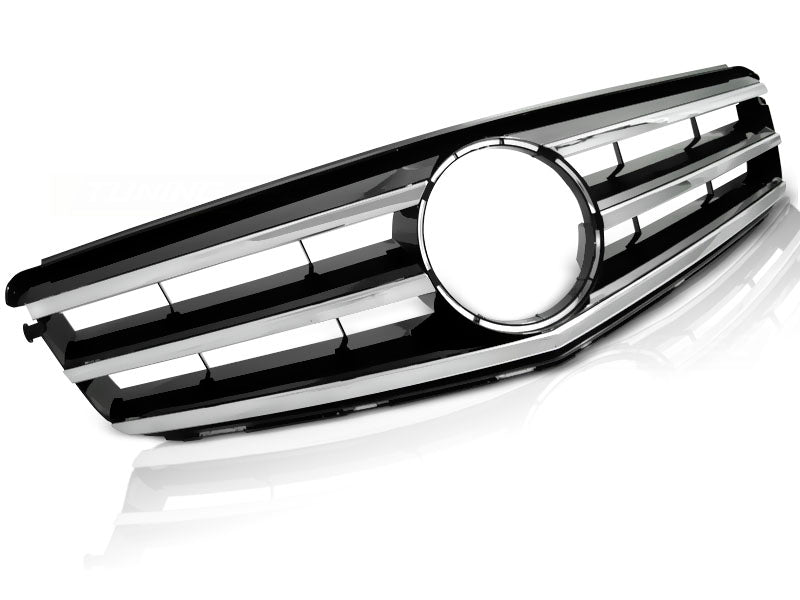 Kühlergrill Chrom Schwarz für Mercedes W204 2007-2014 Frontgrill Ersatzteil - CR Tuning