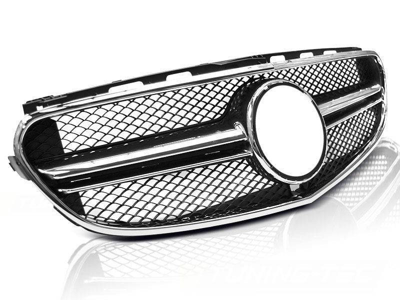 Sport Kühlergrill Schwarz Chrom für Mercedes W212 2013-2016 Frontgrill