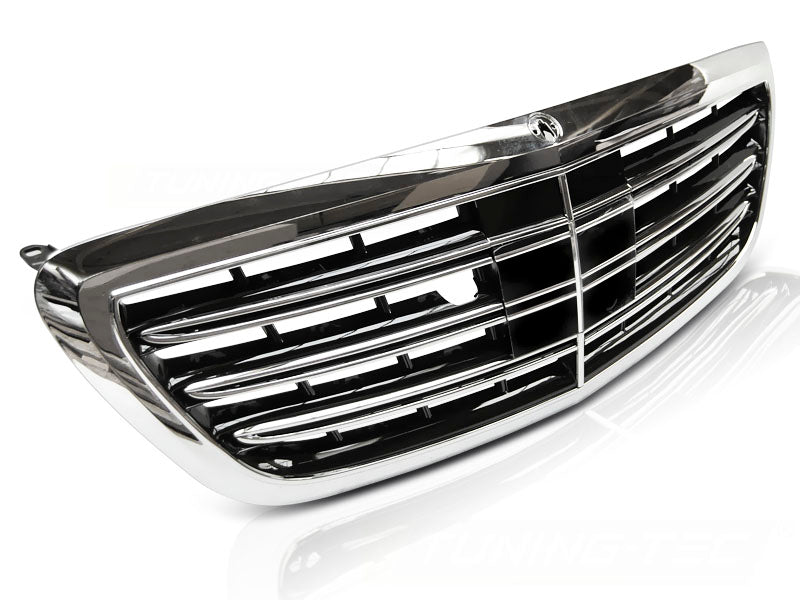 Sport Kühlergrill für Mercedes S-Klasse W222 2013-2020 Chrom mit Night View - CR Tuning