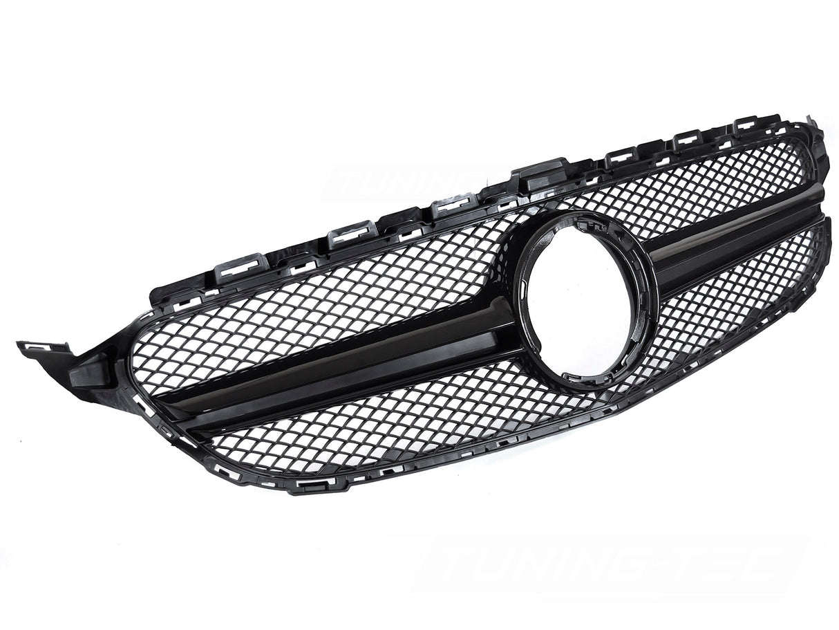 Sportgrill Kühlergrill für Mercedes C-Klasse W205 S205 C205 2018-2023 schwarz - CR Tuning