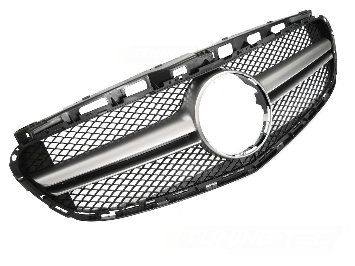 Kühlergrill für Mercedes E-Klasse W212 S212 2013-2016 schwarz-silber für Kamera - CR Tuning