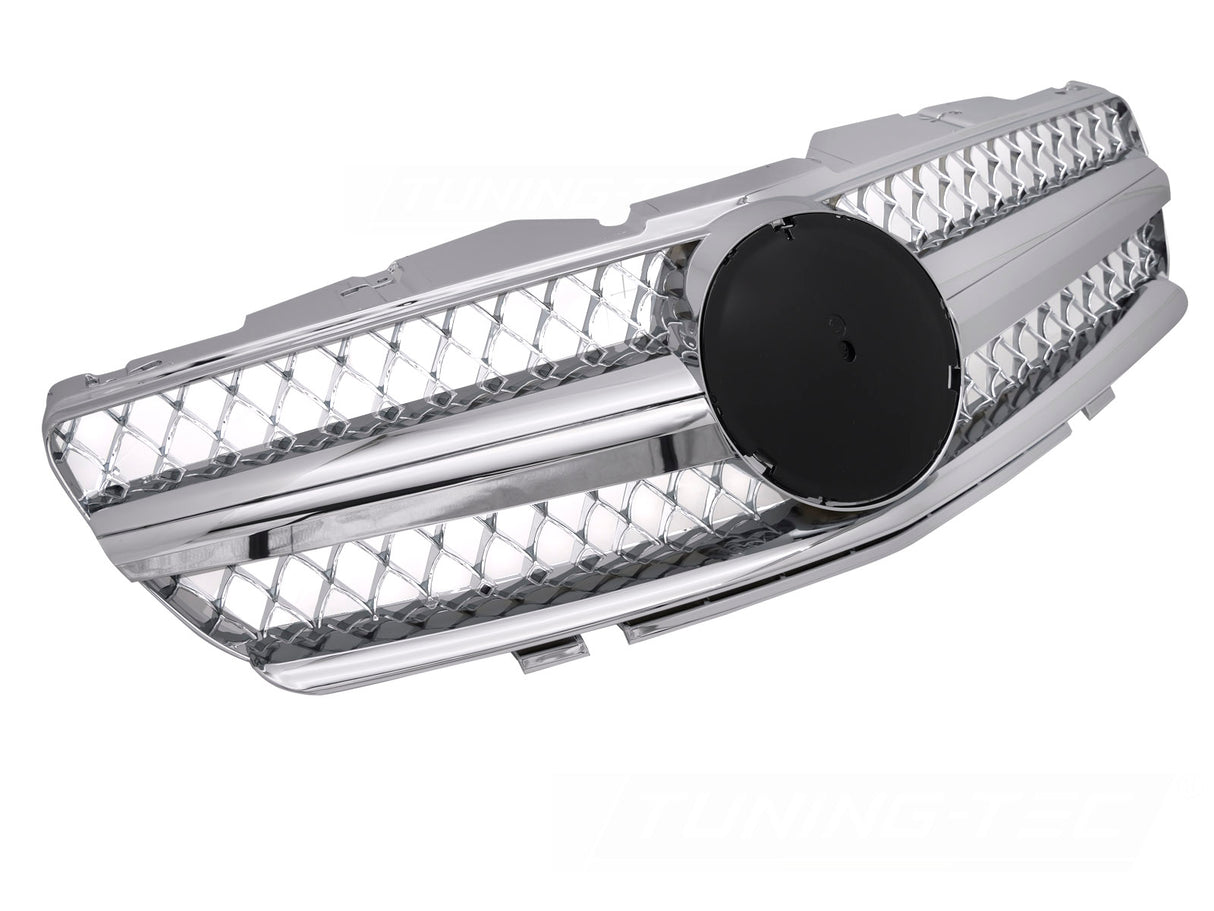 Sportgrill Kühlergrill Chrom für Mercedes SL R230 2001-2006 Frontgrill Tuning - CR Tuning