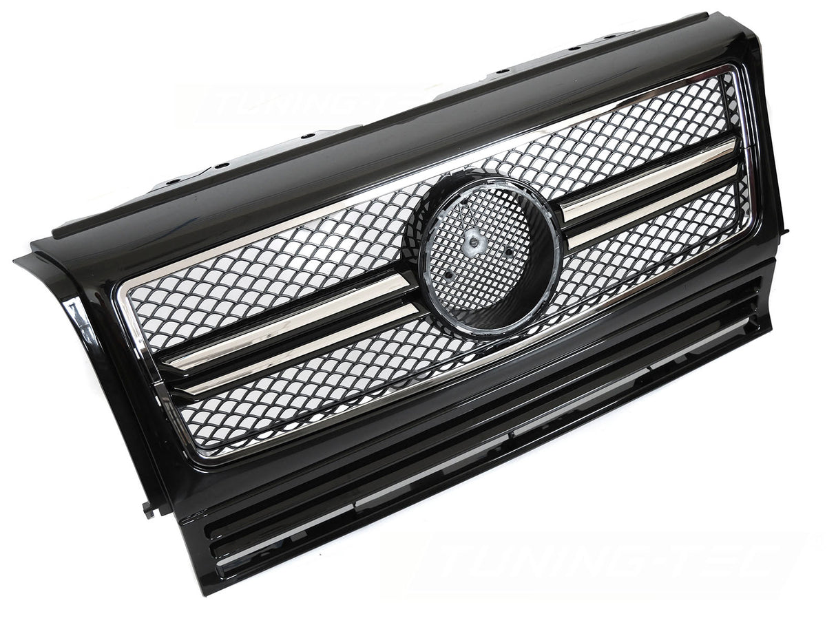 Sport Kühlergrill für Mercedes G-Klasse W463 1990-2012 schwarz chrom mit Wabendesign