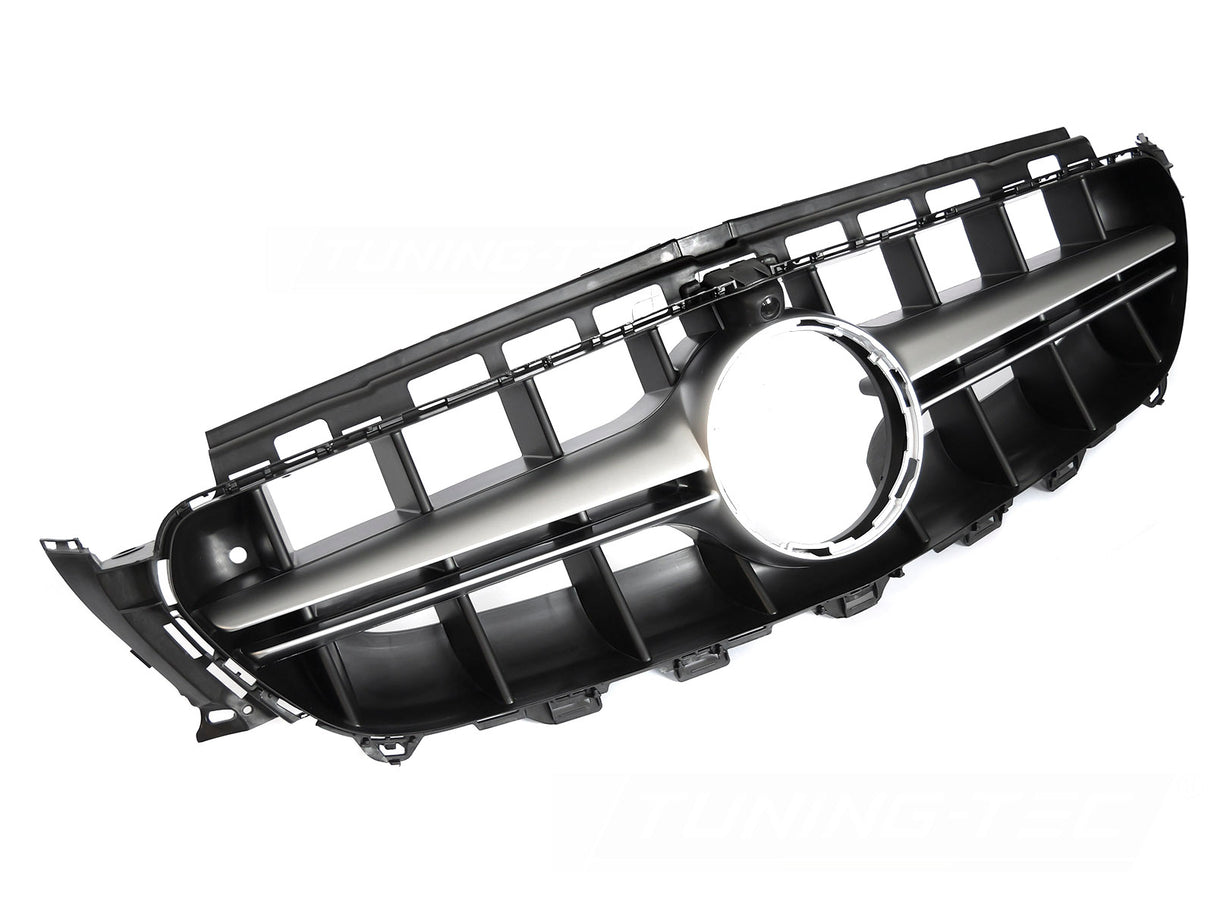 Silberner Kühlergrill für Mercedes E-Klasse W213 S213 2016-2019 mit Kameraaufnahme