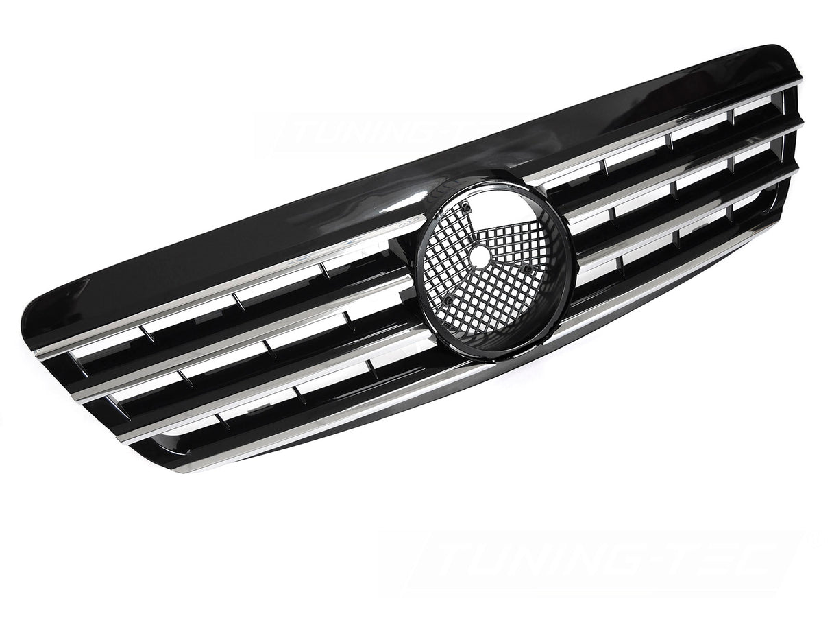Sport Kühlergrill Mercedes S-Klasse W220 1998-2002 Chrom Schwarz, Tuning Zubehör