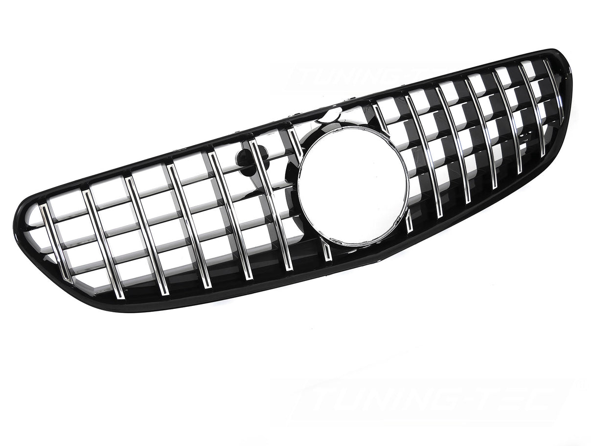 Sport Kühlergrill Chrom Schwarz für Mercedes S-Klasse C217 A217 2014-2020 mit Sternaufnahme