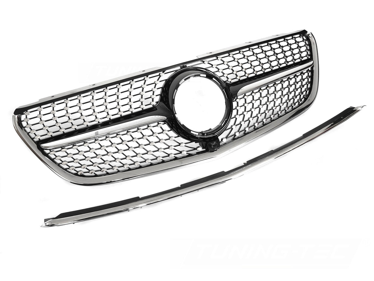 Diamond Kühlergrill Mercedes Vito W447 2014-2019 Frontgrill schwarz chrom