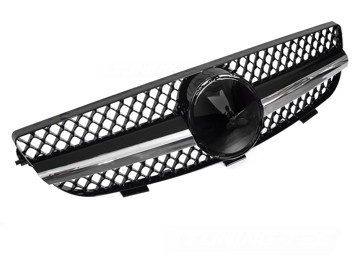 Sport Kühlergrill Mercedes CLK W209 C209 A209 2003-2010 schwarz chrom mit Wabendesign