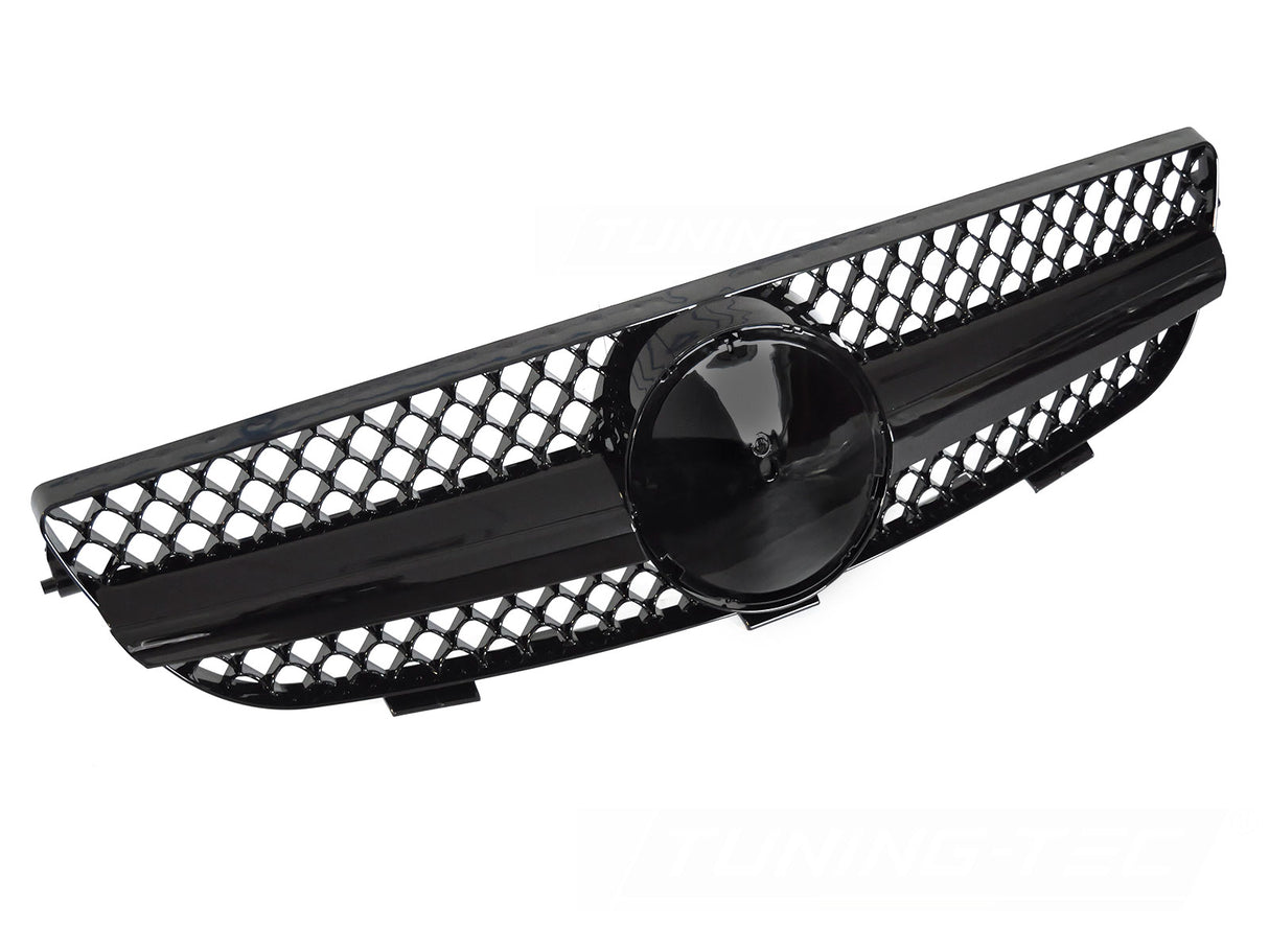 Sport Kühlergrill schwarz glanz für Mercedes CLK W209 C209 A209 2003-2010