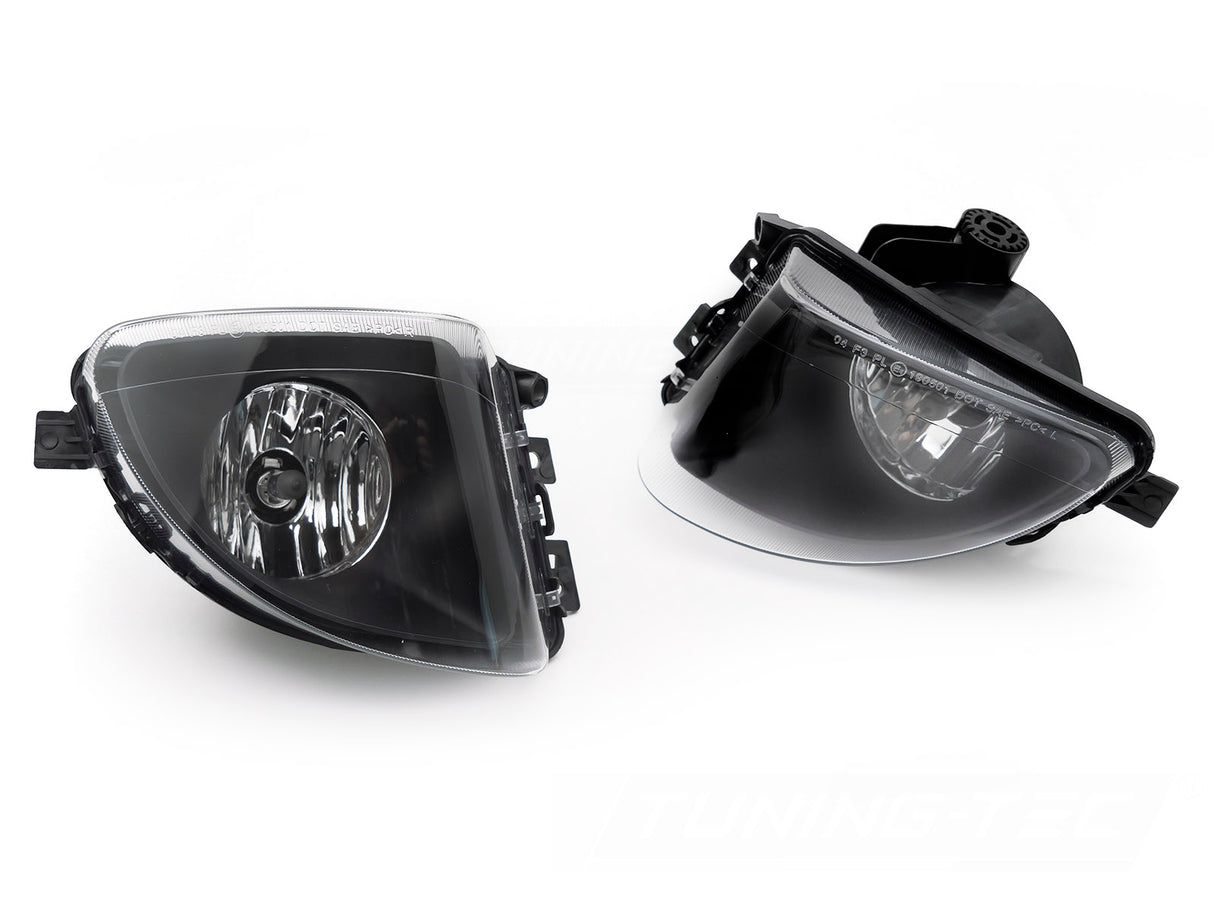 Nebelscheinwerfer Set BMW 5er F10 F11 H8 Klarglas schwarz inkl. Leuchtmittel für CR-Tuning