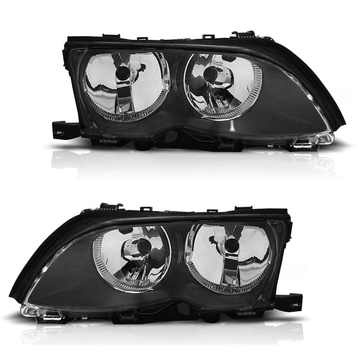 Halogen Scheinwerfer Chrom für BMW 3er E46 Limousine & Touring 09/2001–03/2005 – Ersatzscheinwerfer & OEM-Passform