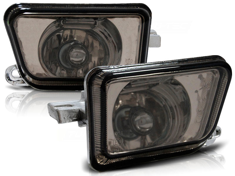 Zwei Nebelscheinwerfer Set H3 Klarglas für VW Golf 2 E-geprüft, dunkle Optik für KFZ Tuning