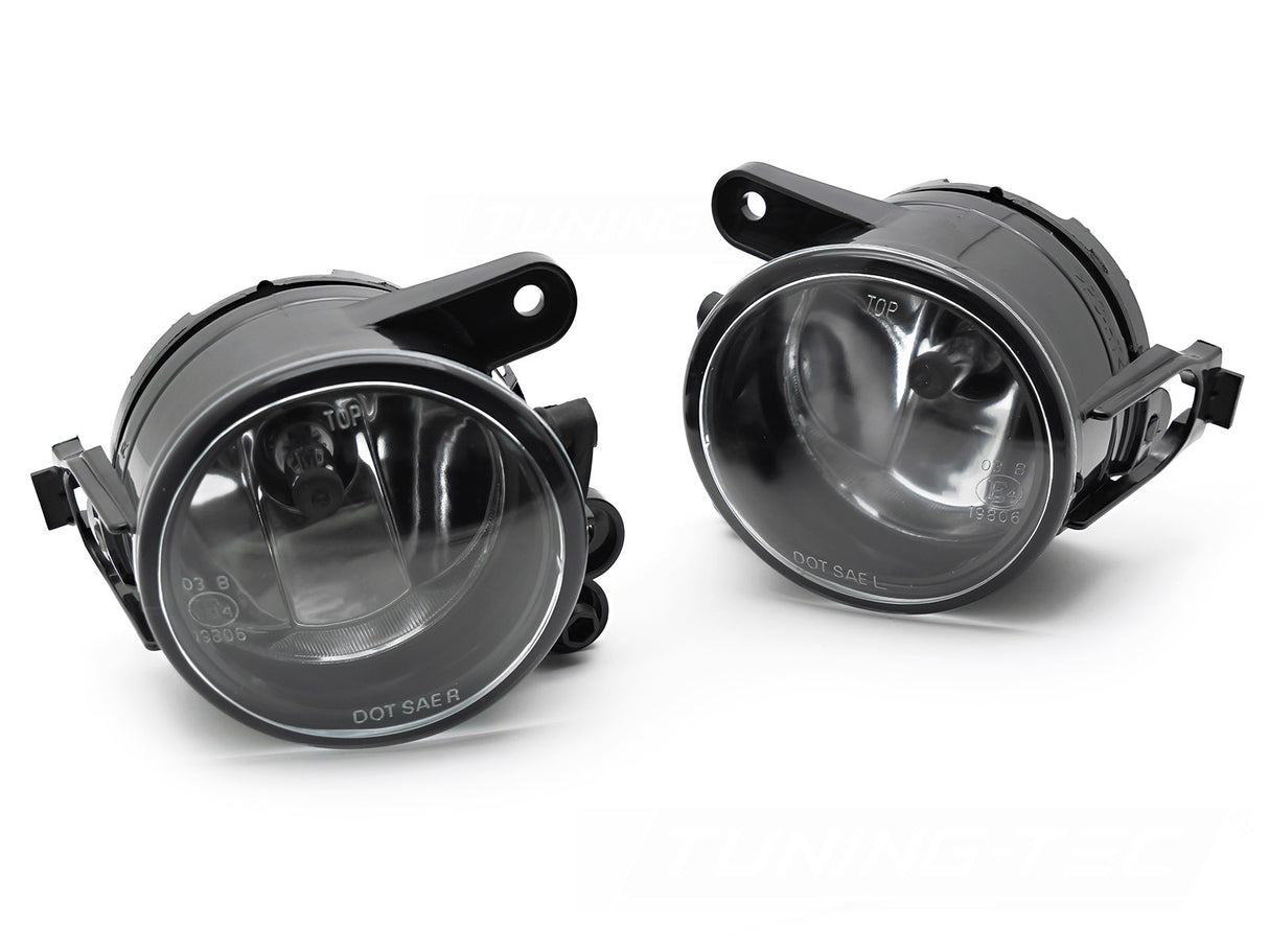 Klarglas Nebelscheinwerfer Set Links Rechts für VW Golf V 2003-2009, schwarzes Gehäuse, KFZ Tuning
