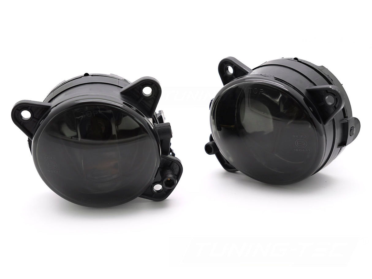 Zwei dunkle Nebelscheinwerfer Set Glas HB4 für VW Polo T5 Touareg Skoda Fabia Tuning Zubehör
