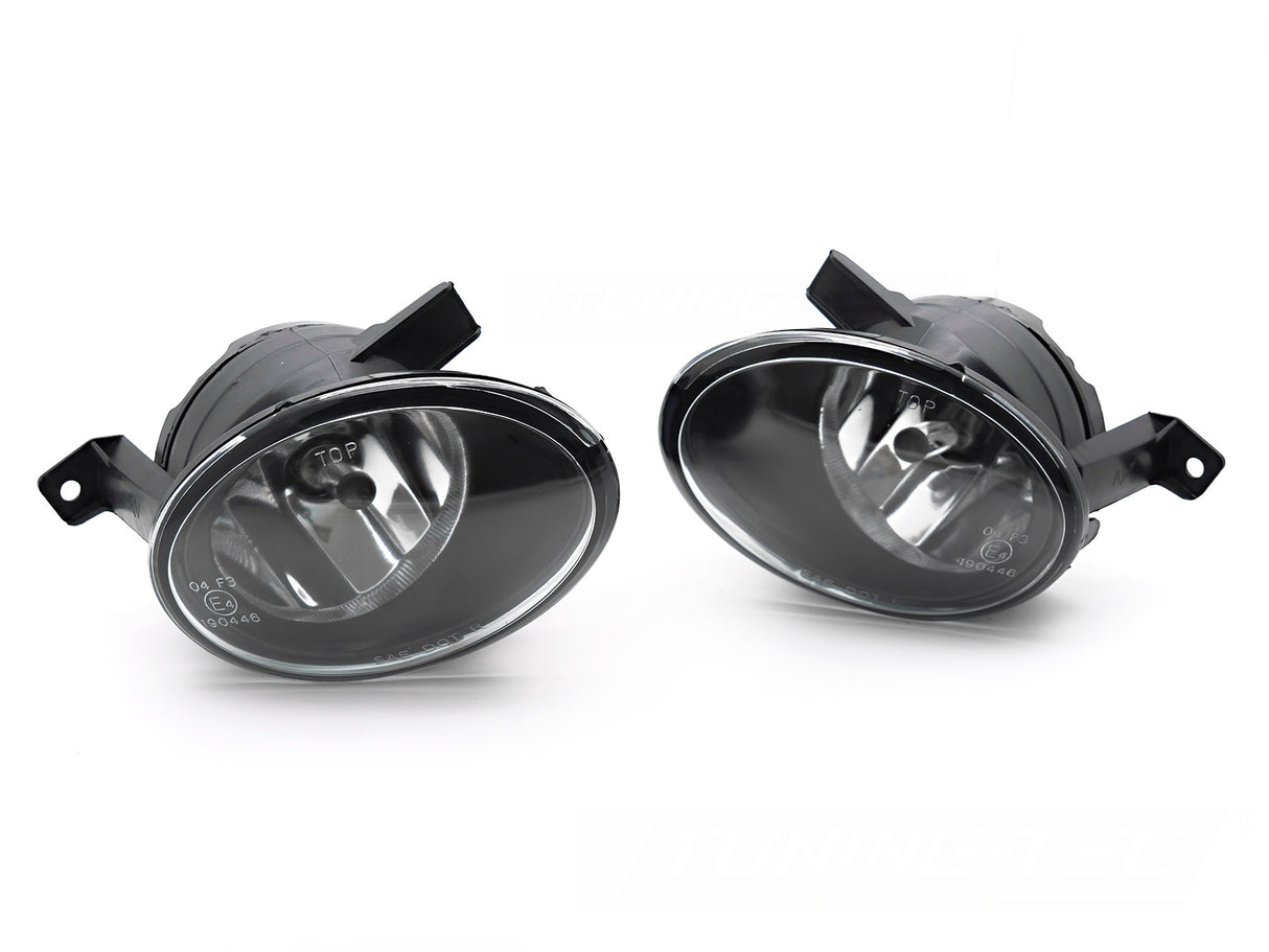 Zwei schwarze Klarglas Nebelscheinwerfer HB4 für VW Golf VI Beetle Tiguan Touran UP! Tuning Set