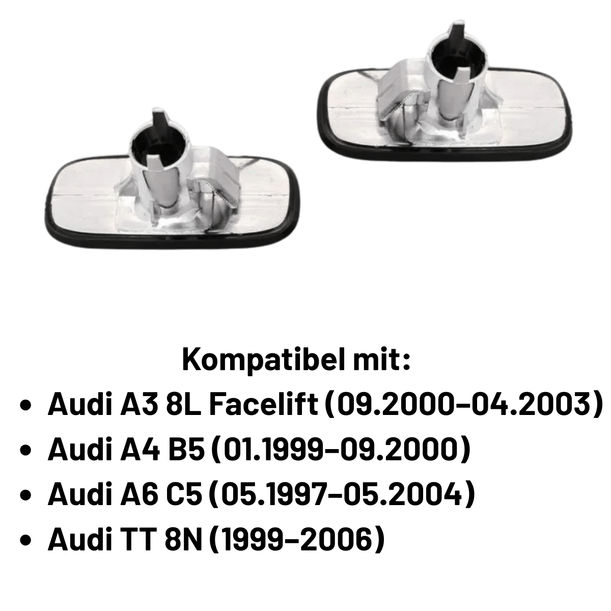 Seitenblinker Set für Audi A3 8L A4 B5 A6 C5 TT 8N rauchglas schwarz smoke - CR Tuning