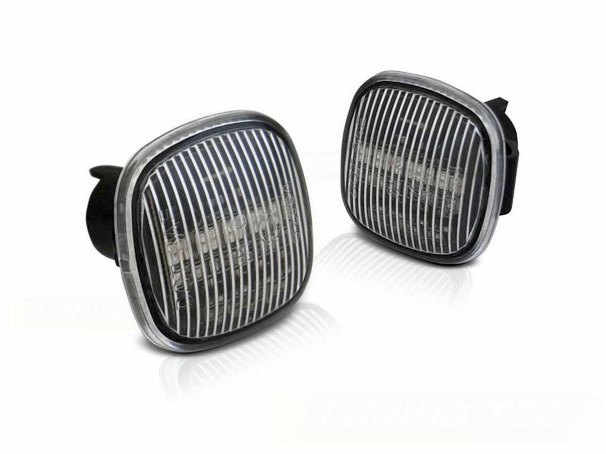 Dynamische LED Seitenblinker Set weiß für Audi A3 8L A4 B5 Skoda Fabia Ocativa
