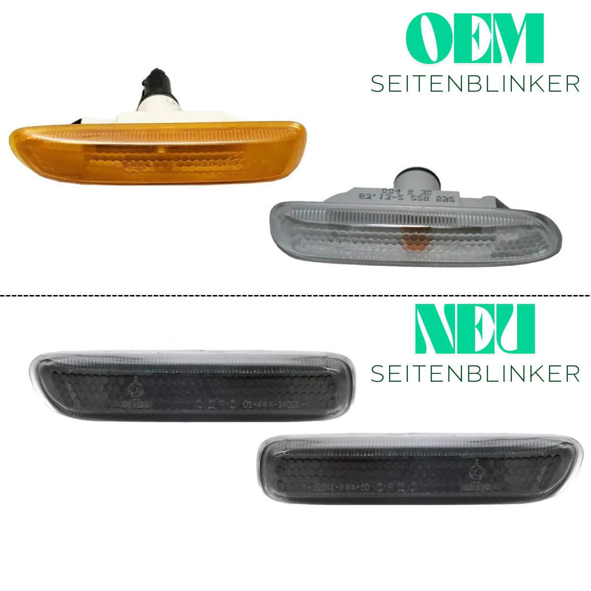 Seitenblinker Set schwarz smoke für BMW E46 Limo Touring Coupe Cabrio 1998 - 2003